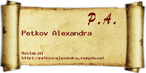 Petkov Alexandra névjegykártya