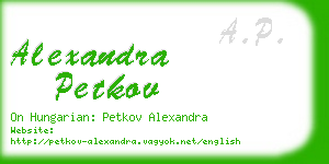 alexandra petkov business card